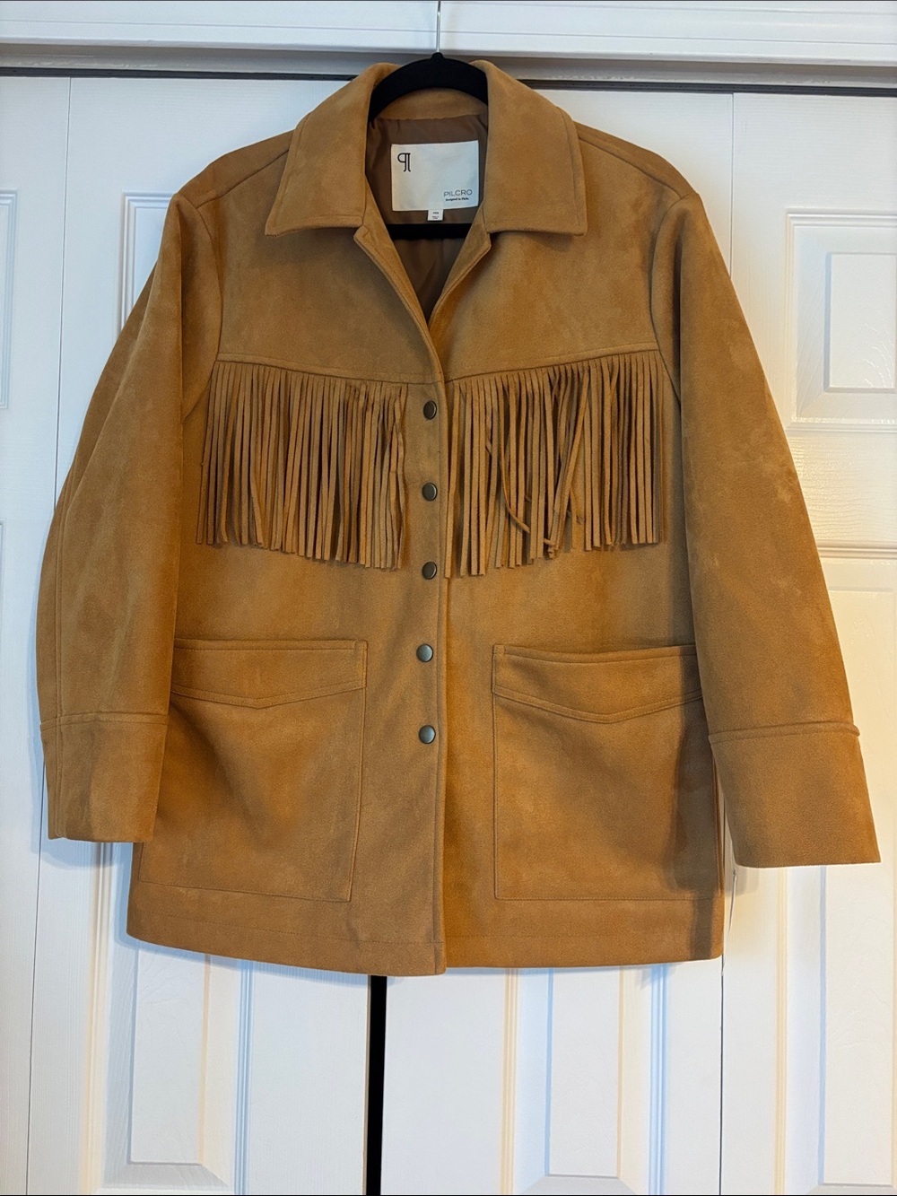 Pilcro Anthropologie New Fringe Suede Jacket - XXS